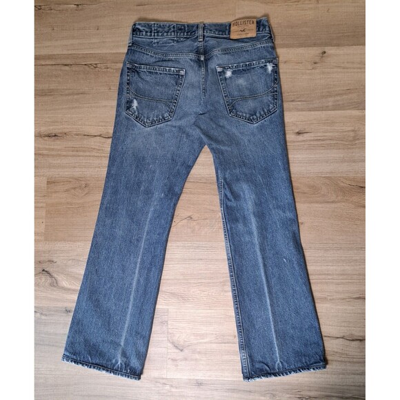 Vintage Hollister Men's Blue Jeans Button Fly Distressed Y2K Preppy Size 30x29 - Picture 4 of 10